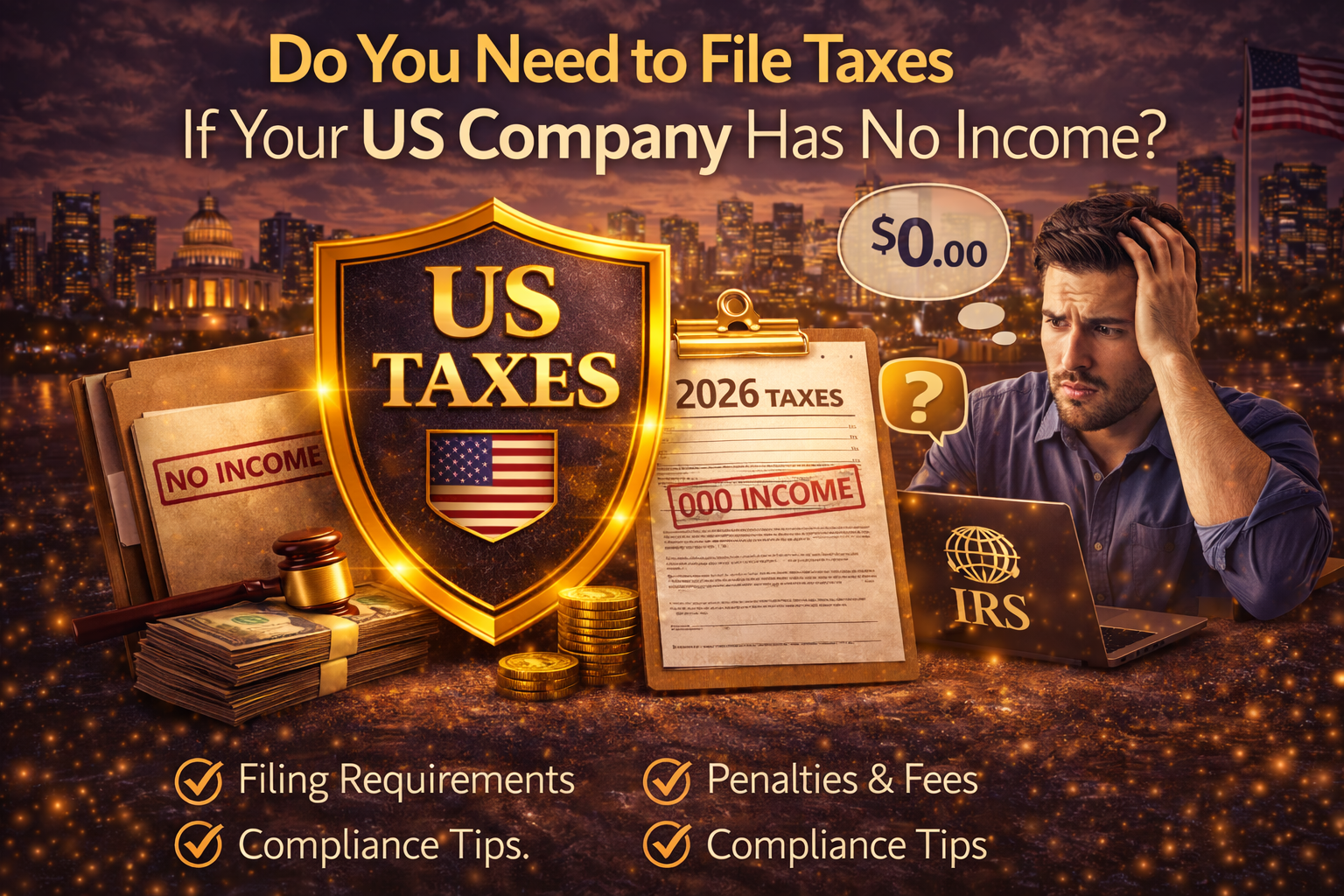Do You Need to File Taxes If Your US Company Has No Income?  | CORPIUS
