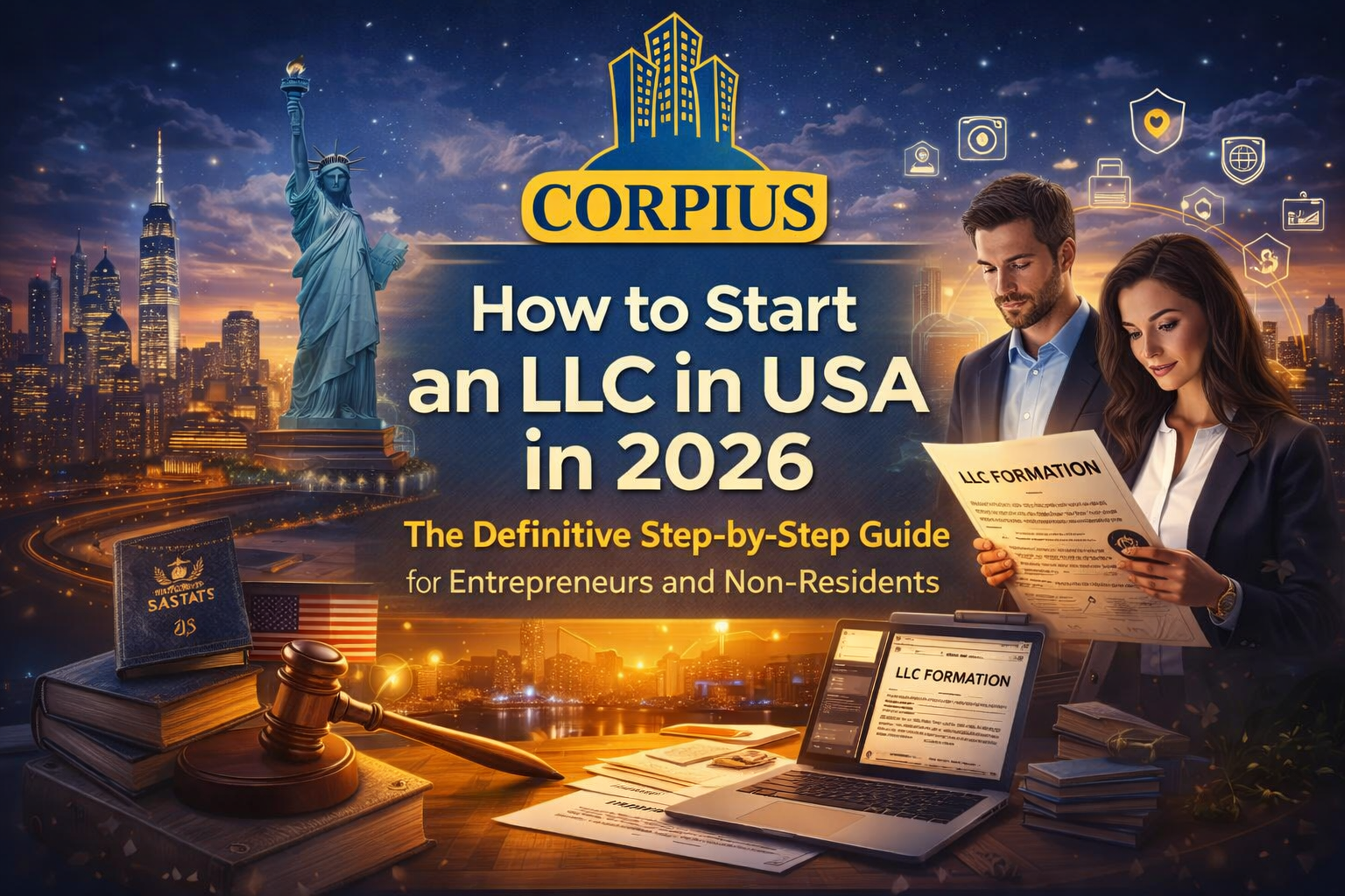 How to Start an LLC in the USA in 2026: The Definitive Step-by-Step Guide for Entrepreneurs and Non-Residents  | CORPIUS